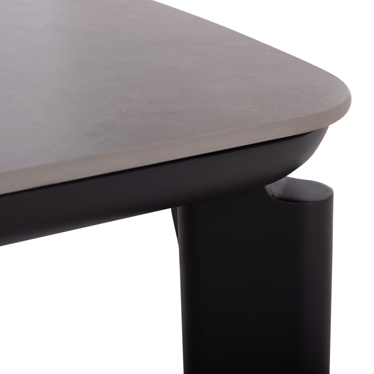 4 ΤΡΑΠΕΖΙ STERLIN SM6356.02 ΣΚΟΥΡΟ ΓΚΡΙ ΑΛΟΥΜΙΝΙΟ & SINTERED STONE TOP 240x100x76Y - Image 5