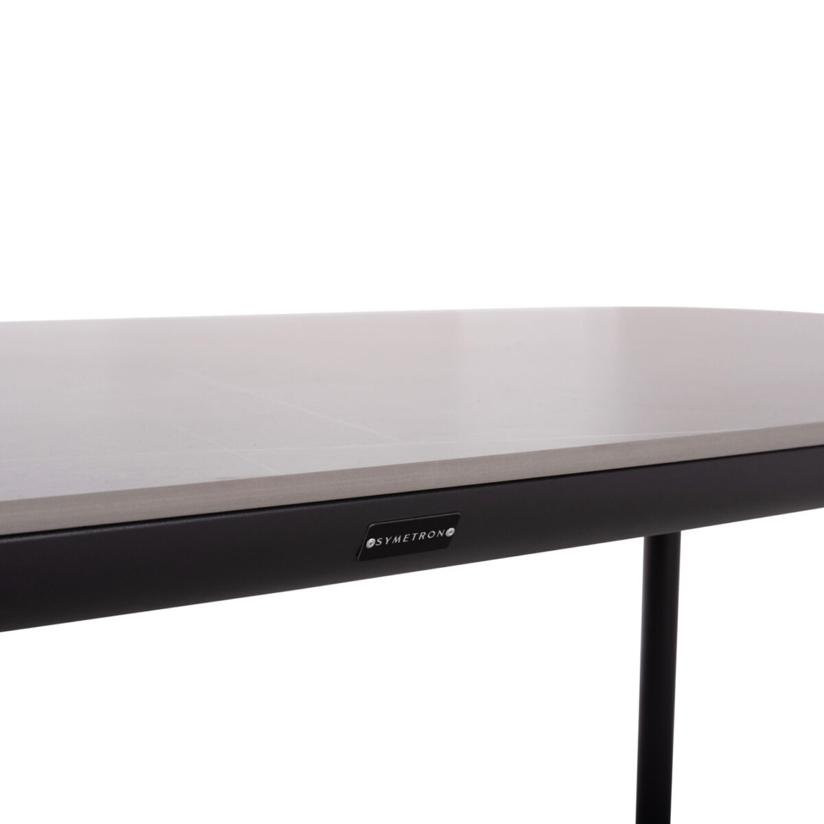 6 ΤΡΑΠΕΖΙ STERLIN SM6356.02 ΣΚΟΥΡΟ ΓΚΡΙ ΑΛΟΥΜΙΝΙΟ & SINTERED STONE TOP 240x100x76Y - Image 7