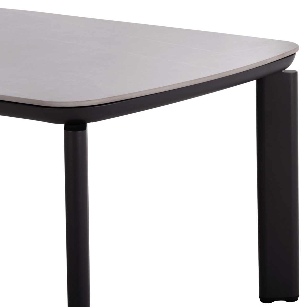 7 ΤΡΑΠΕΖΙ STERLIN SM6356.02 ΣΚΟΥΡΟ ΓΚΡΙ ΑΛΟΥΜΙΝΙΟ & SINTERED STONE TOP 240x100x76Y - Image 8