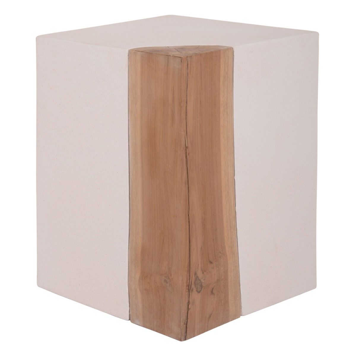 boithitiko-trapezi-fb91816302-fiber-ceme-5 ΒΟΗΘΗΤΙΚΟ ΤΡΑΠΕΖΙ LEIA HM18163.02 FIBER CEMENT ΛΕΥΚΟ-ΞΥΛΟ TEAK 32.5x32.5x46Υεκ. - Image 6