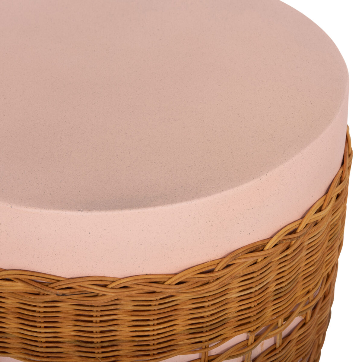 boithitiko-trapezi-fb918166-fiber-cement-6 ΒΟΗΘΗΤΙΚΟ ΤΡΑΠΕΖΙ VILHENA HM18166 FIBER CEMENT ΡΟΖ-RATTAN ΦΥΣΙΚΟ Φ44.5x45Υεκ. - Image 7