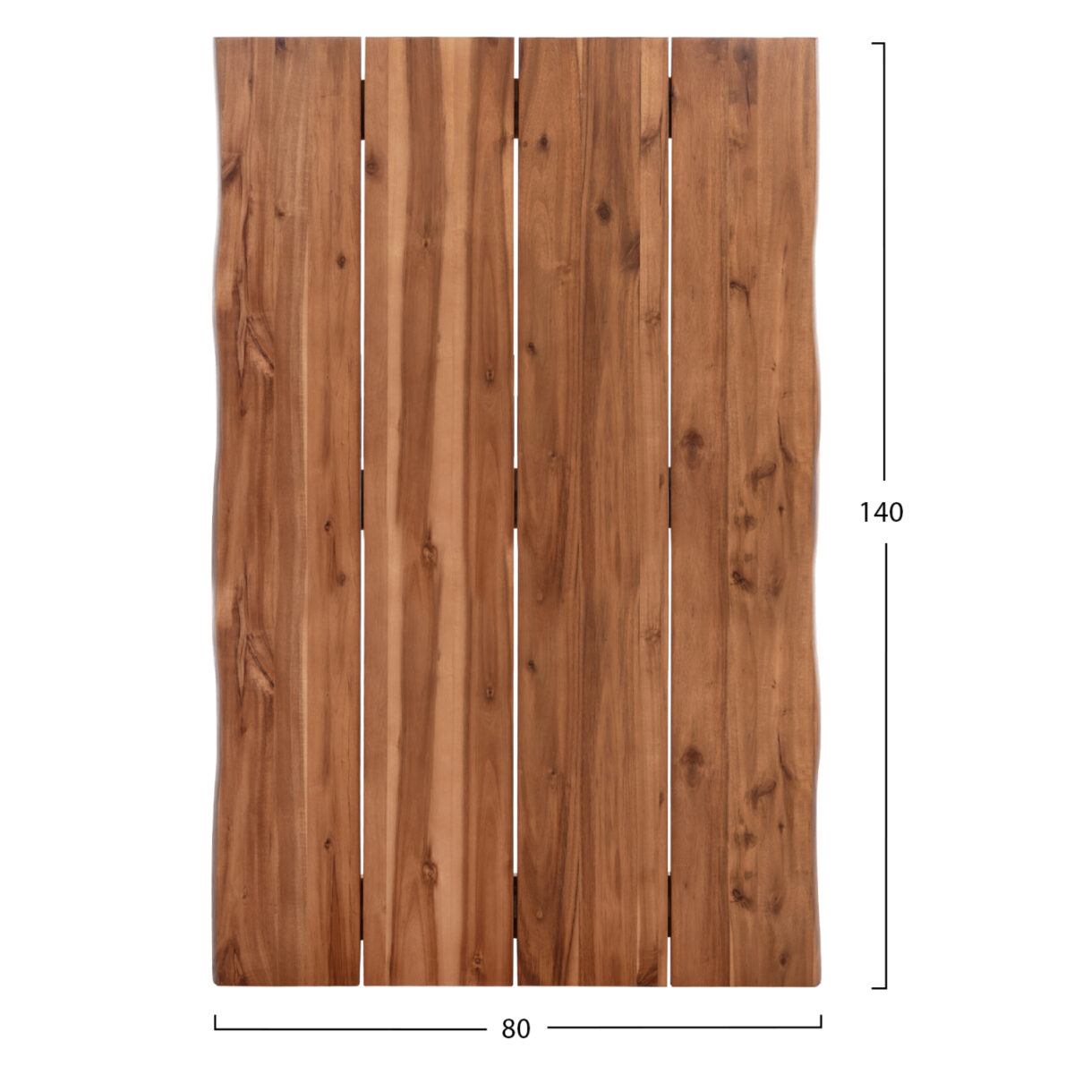 ΕΠΙΦΑΝΕΙΑ ΤΡΑΠΕΖΙΟΥ ΟΡΘΟΓΩΝΙΑ ΑΠΟ ΜΑΣΙΦ ΞΥΛΟ ΑΚΑΚΙΑΣ HM6301.01--140x80x3.5(πάχος)εκ - Image 2