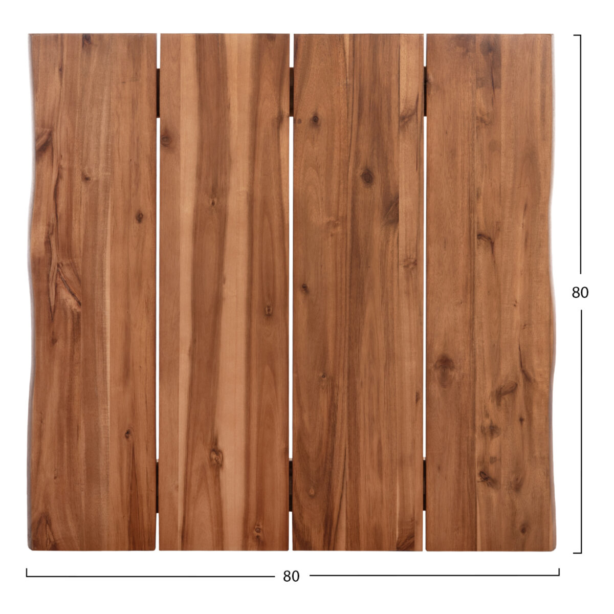 ΕΠΙΦΑΝΕΙΑ ΤΡΑΠΕΖΙΟΥ ΤΕΤΡΑΓΩΝΗ ΑΠΟ ΜΑΣΙΦ ΞΥΛΟ ΑΚΑΚΙΑΣ HM6300.01-- 80x80x3.5(πάχος) εκ. - Image 2