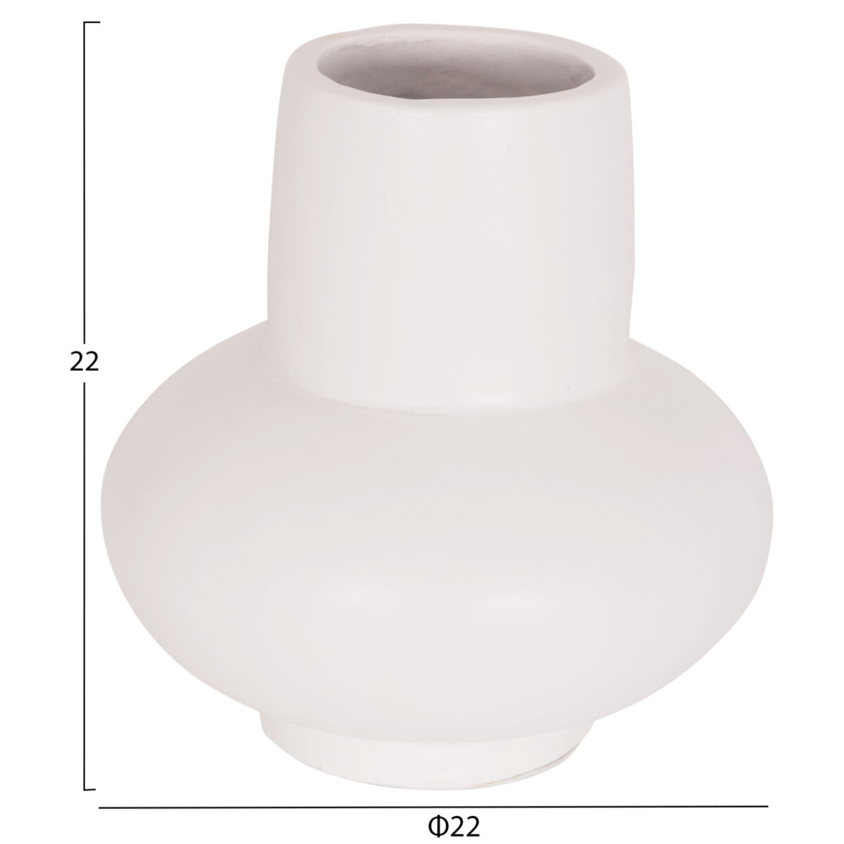 epitrapezio-diakosmitiko-bazo-fb9466402s-1 ΕΠΙΤΡΑΠΕΖΙΟ ΔΙΑΚΟΣΜΗΤΙΚΟ ΒΑΖΟ LEMA HM4664.02S ΤΕΡΑΚΟΤΑ ΣΕ ΛΕΥΚΟ--Φ22x22Υεκ. - Image 2