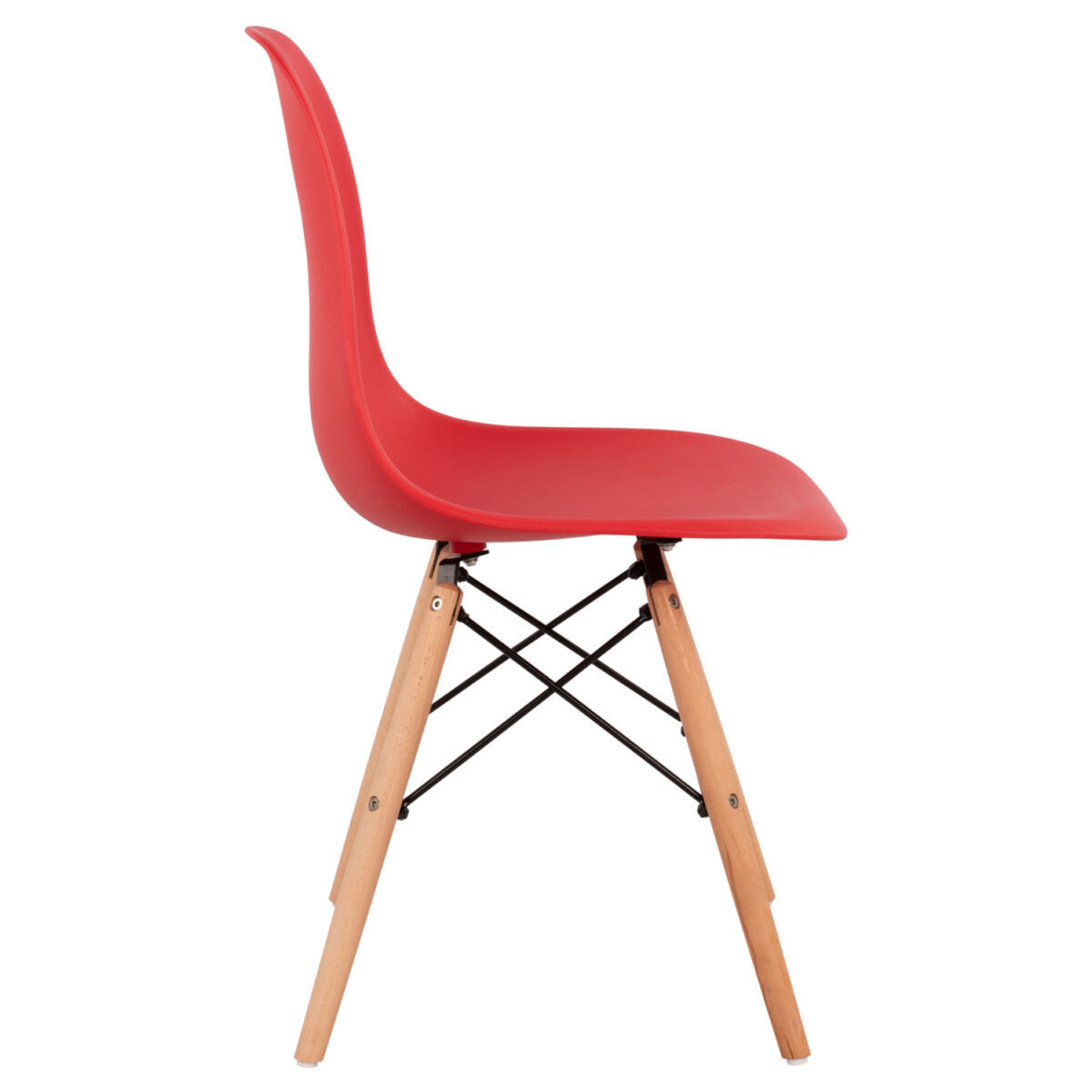 ΚΑΡΕΚΛΑ ΜΕ ΞΥΛΙΝΑ ΠΟΔΙΑ ΚΑΙ ΚΑΘΙΣΜΑ TWIST PP ΚΟΚΚΙΝΟ HM8460.04 46x50x82 εκ. - Image 4