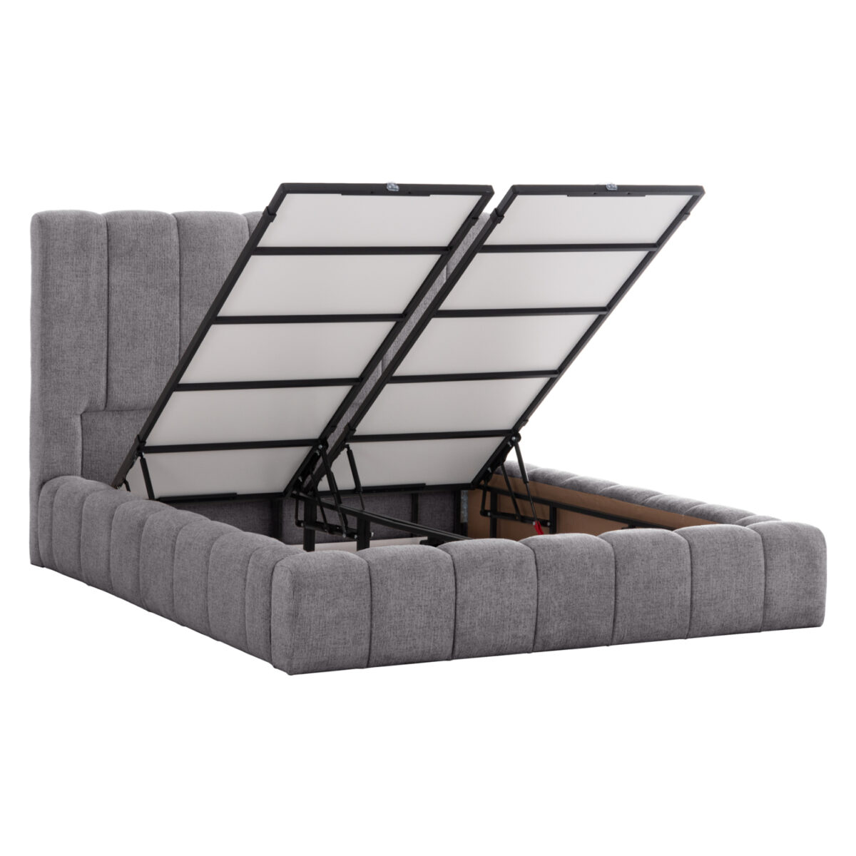 ΚΡΕΒΑΤΙ REMO ΜΕ ΑΠΟΘΗΚΕΥΤΙΚΟ ΧΩΡΟ HM719.22 ΥΦΑΣΜΑ TEDDY ΓΚΡΙ-ΓΙΑ ΣΤΡΩΜΑ 160x200εκ - Image 4