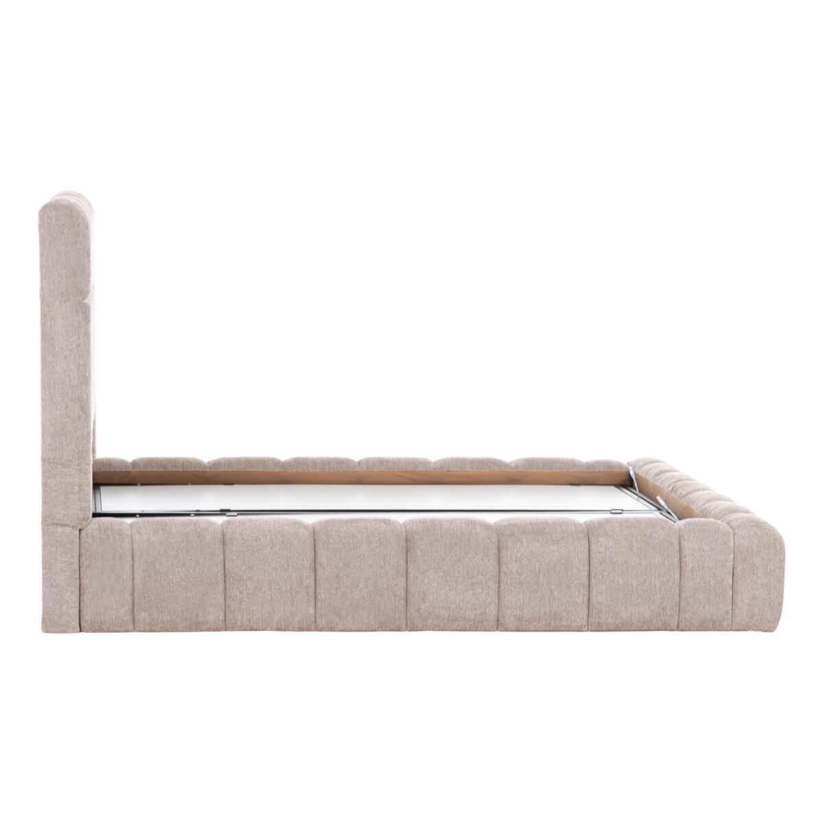 ΚΡΕΒΑΤΙ RAMON ΜΕ ΑΠΟΘ. ΧΩΡΟ HM720.10 ΥΦΑΣΜΑ TEDDY ΜΠΕΖ-ΓΙΑ ΣΤΡΩΜΑ 160x200εκ - Image 5