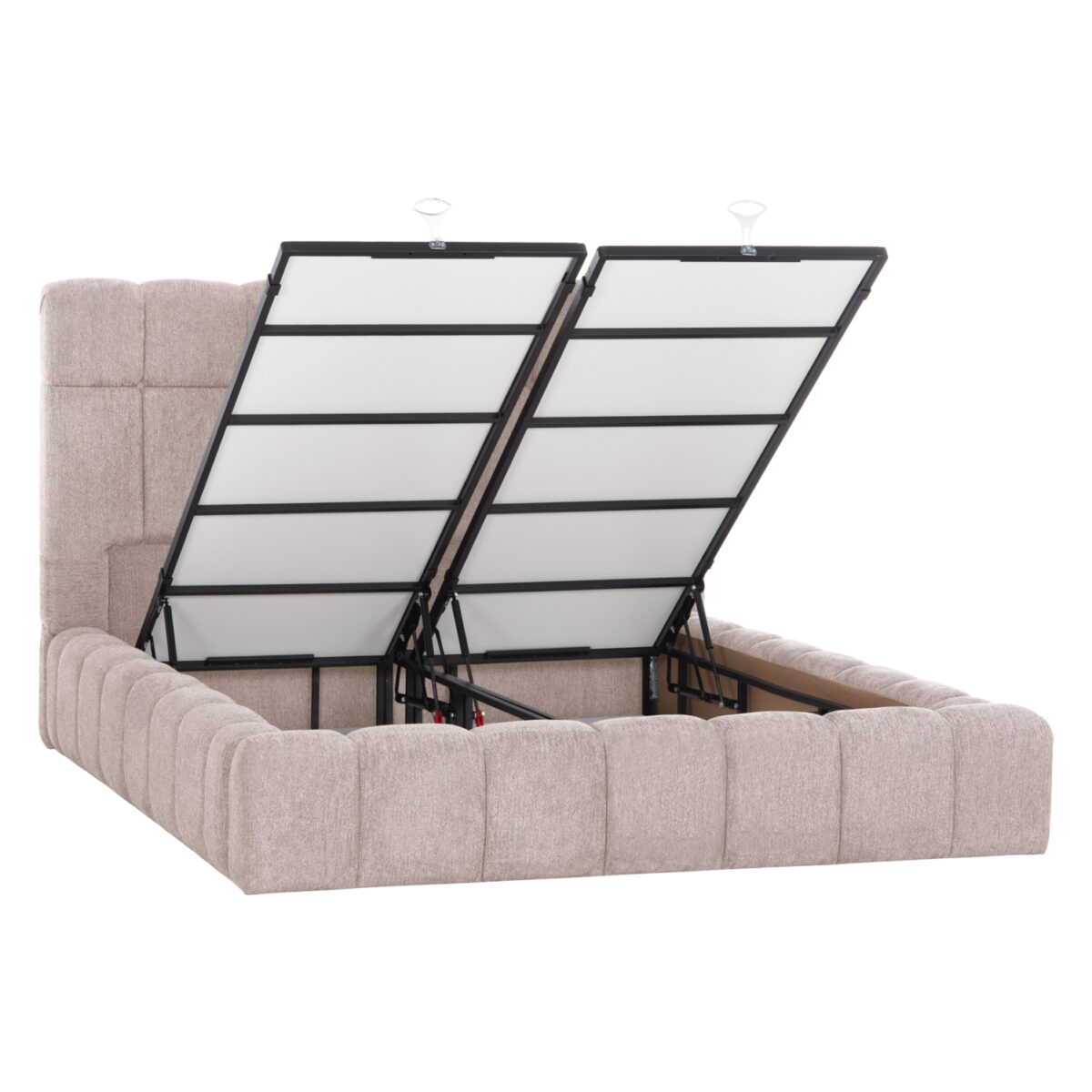 ΚΡΕΒΑΤΙ RAMON ΜΕ ΑΠΟΘ. ΧΩΡΟ HM720.10 ΥΦΑΣΜΑ TEDDY ΜΠΕΖ-ΓΙΑ ΣΤΡΩΜΑ 160x200εκ - Image 6