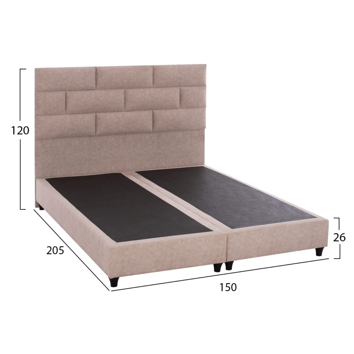 krebati-soledad-mpez-fb964422-gia-stroma-2 ΚΡΕΒΑΤΙ SOLEDAD ΜΠΕΖ HM644.22  ΓΙΑ ΣΤΡΩΜΑ 150x200 εκ. - Image 3