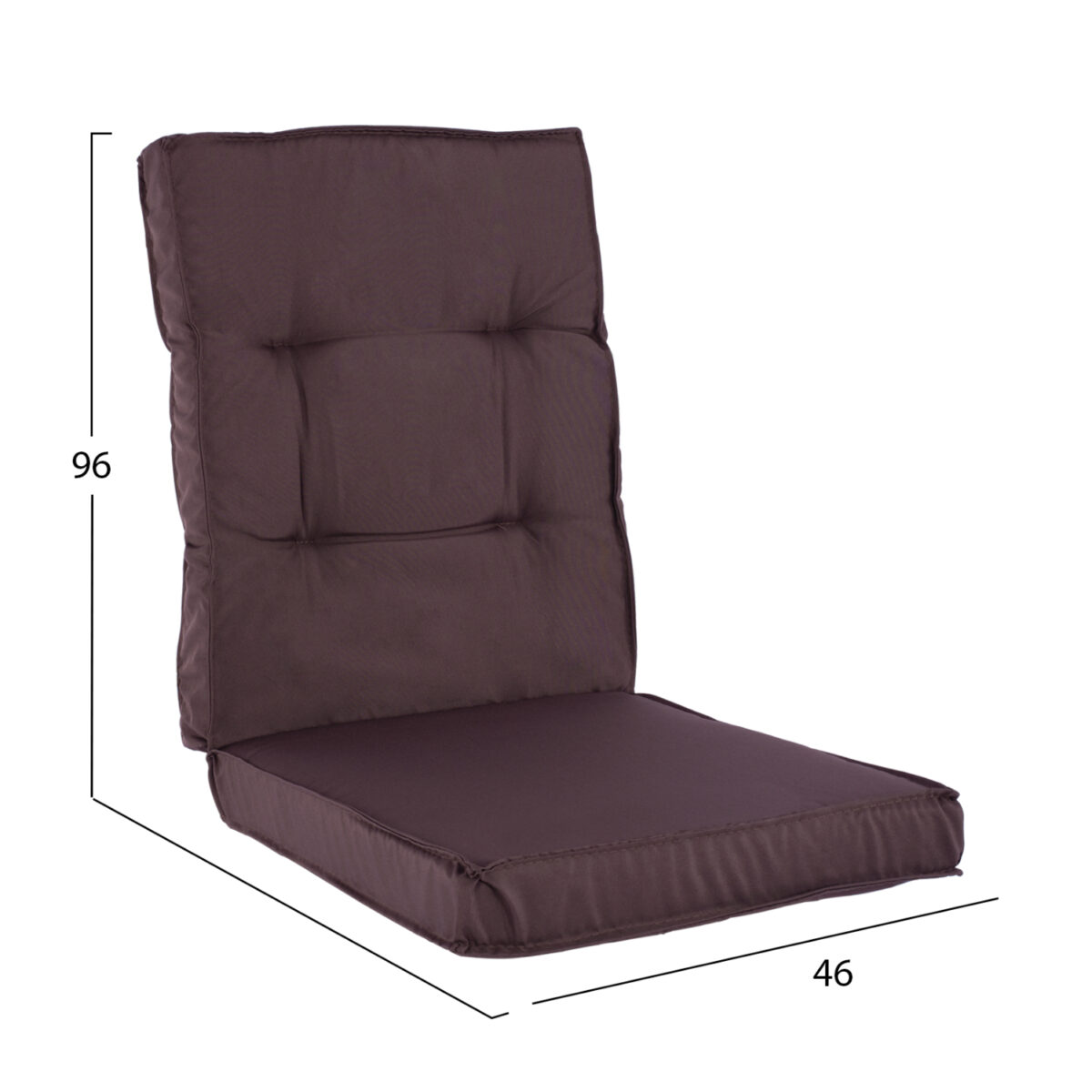 ΜΑΞΙΛΑΡΙ ΥΦΑΣΜΑΤΙΝΟ ΜΕ ΠΛΑΤΗ ΚΑΦΕ 96x46x7 εκ. HM5745.03 - Image 2