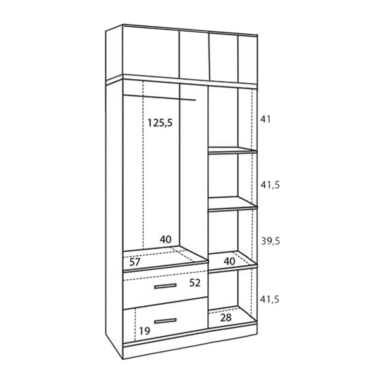 ΝΤΟΥΛΑΠΑ 3ΦΥΛΛΗ ME ΠΑΤΑΡΙ Κ 2 ΣΥΡΤΑΡΙΑ ZEBRANO 90Χ42Χ241εκ. HM11223.01 - Image 2