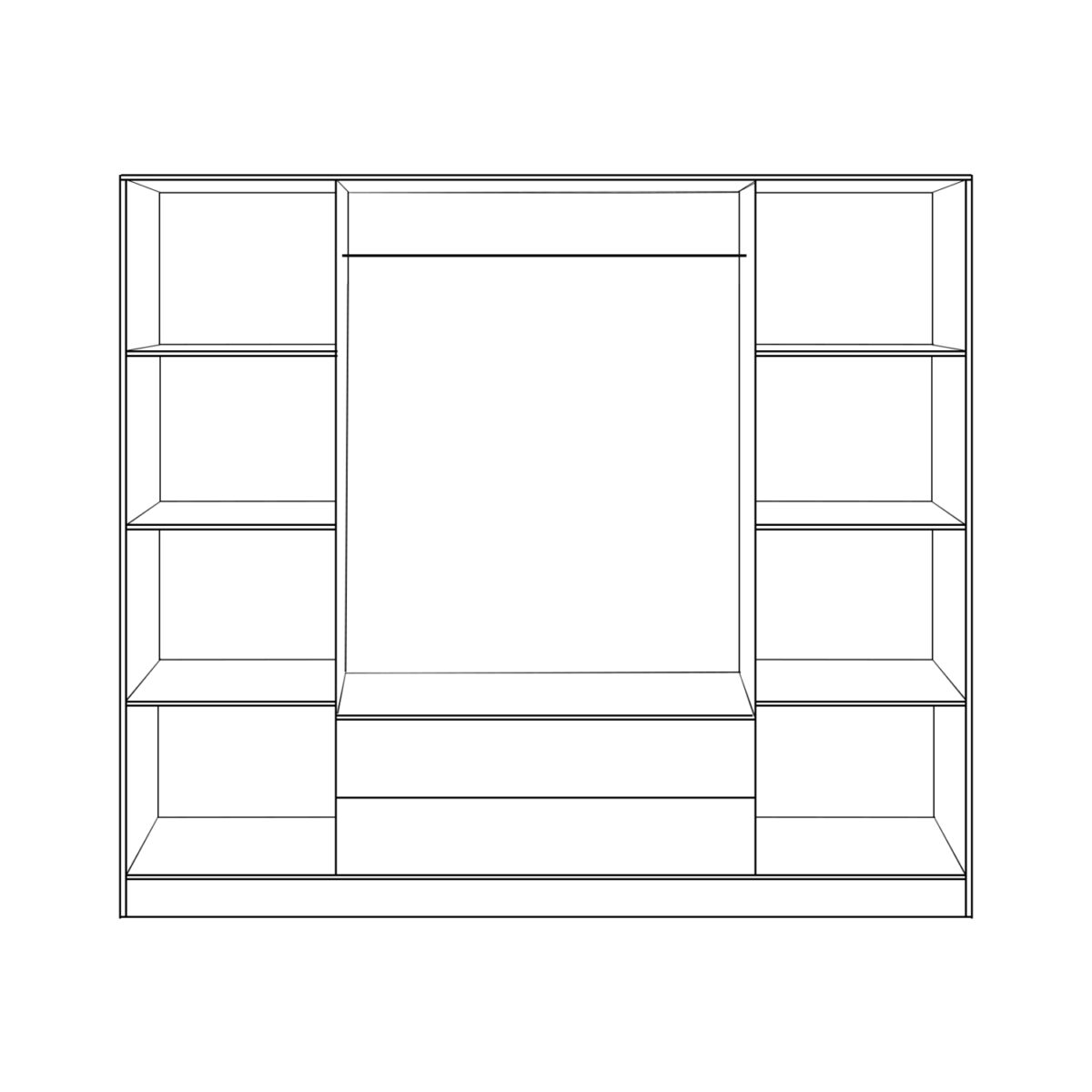ΝΤΟΥΛΑΠΑ 4ΦΥΛΛΗ ΜΕ 2 ΣΥΡΤΑΡΙΑ AZALEA 200x55.5x180Υ εκ. HM353.01 ZEBRANO - Image 2