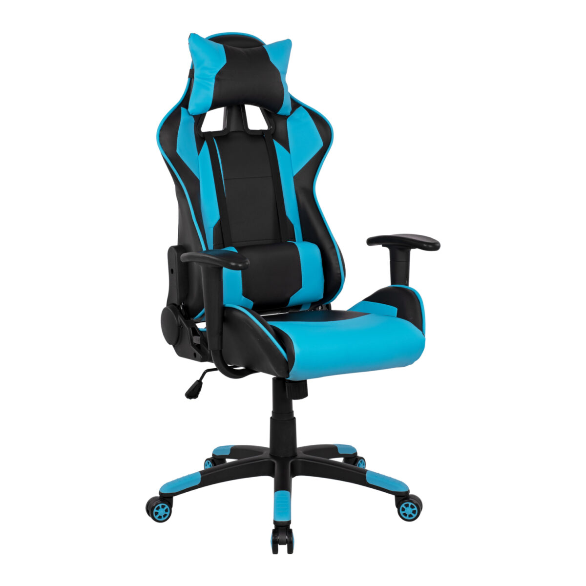 polythrona-gaming-fb9107208-mayri-siel-6 ΠΟΛΥΘΡΟΝΑ GAMING DARIUS HM1072.08 ΜΑΥΡΗ-ΣΙΕΛ 66,5x70x(122-129) cm - Image 1