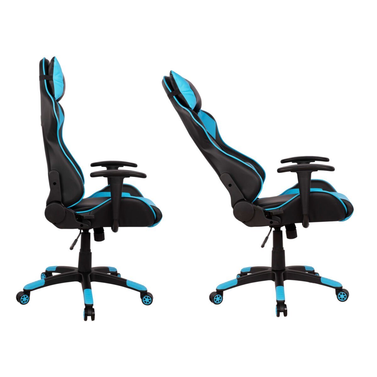 polythrona-gaming-fb9107208-mayri-siel-6-3 ΠΟΛΥΘΡΟΝΑ GAMING DARIUS HM1072.08 ΜΑΥΡΗ-ΣΙΕΛ 66,5x70x(122-129) cm - Image 4