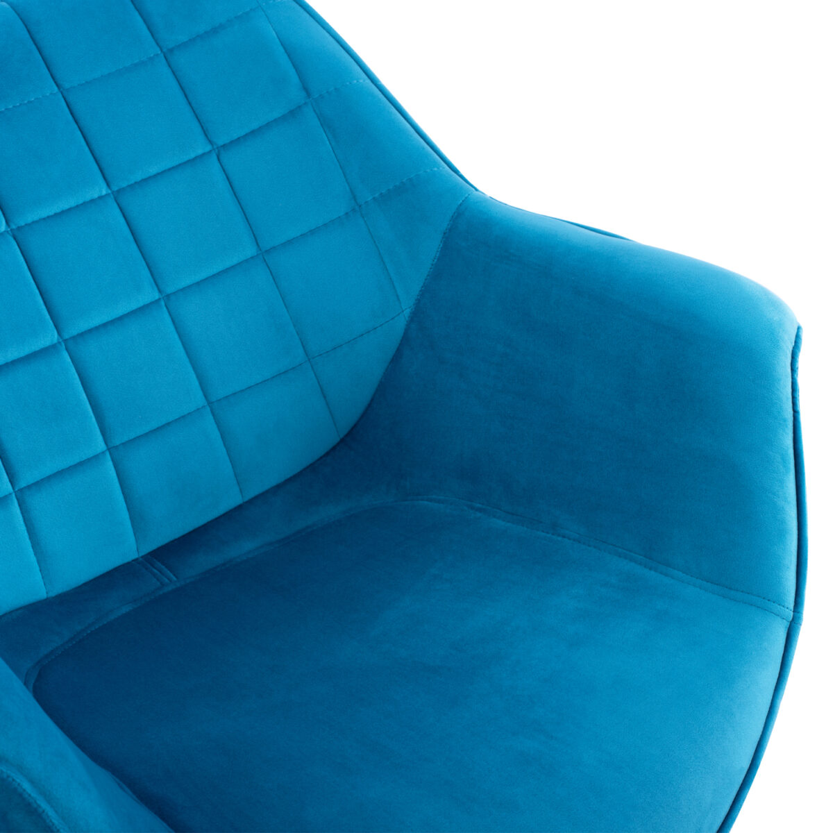 ΠΟΛΥΘΡΟΝΑΚΙ BENJAMIN ΑΠΟ ΒΕΛΟΥΔΟ ΤΙΡΚΟΥΑΖ ME ΜΕΤΑΛΛΙΚΑ ΠΟΔΙΑ HM8682.09 69x68x78 εκ. - Image 8