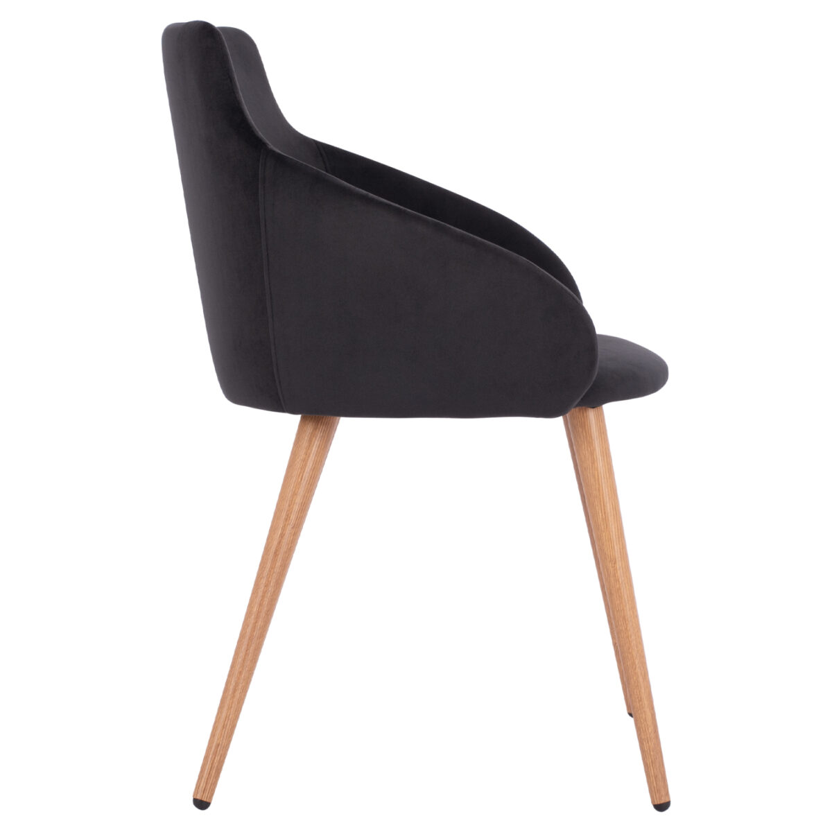 ΠΟΛΥΘΡΟΝΑΚΙ IVY ΒΕΛΟΥΔΟ ΜΑΥΡΟ ΚΑΙ ΜΕΤΑΛΛΙΚΑ ΠΟΔΙΑ HM8546.04 53x55x79 εκ. - Image 4