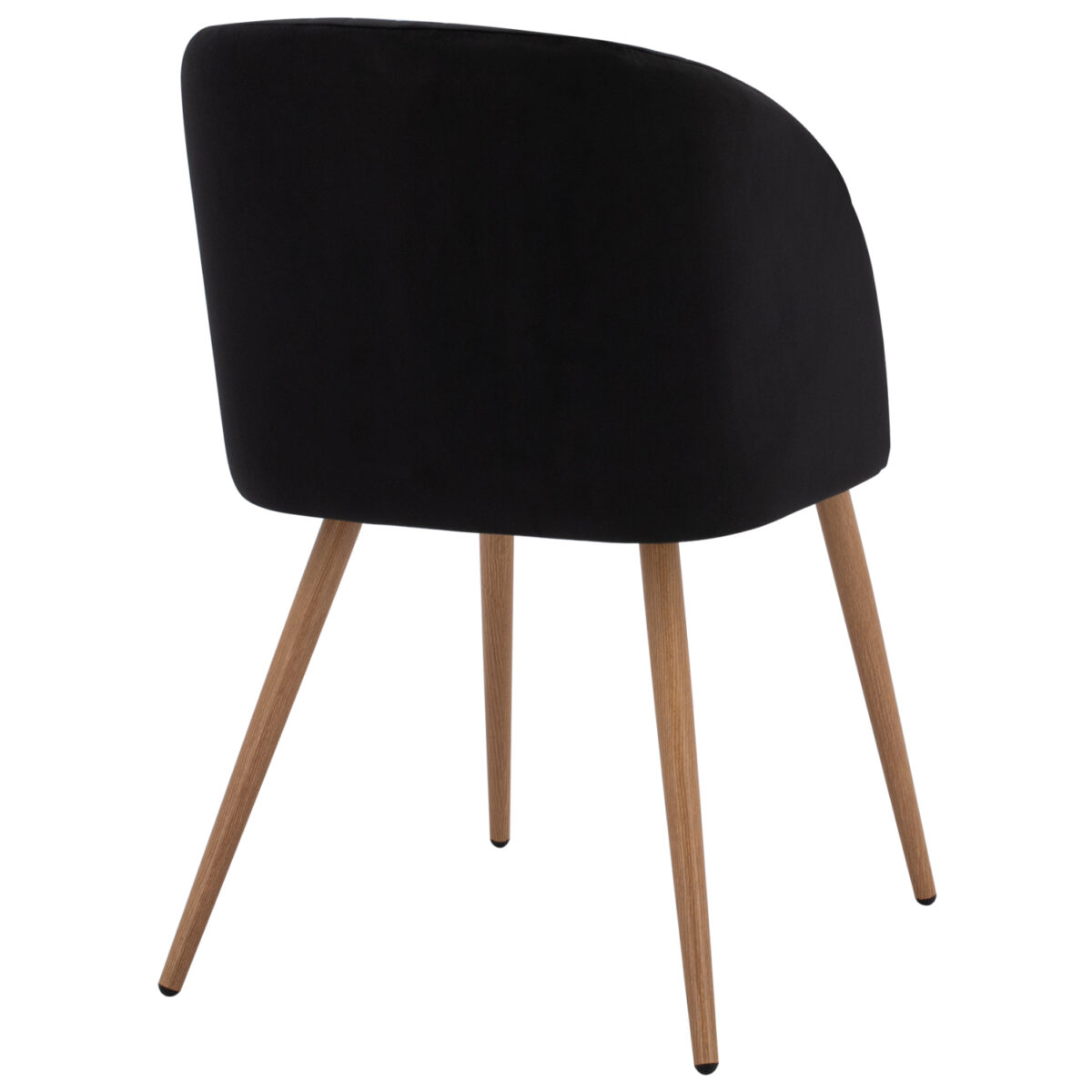 ΠΟΛΥΘΡΟΝΑΚΙ LEAH HM8543.04 ΜΕ ΒΕΛΟΥΔΟ ΜΑΥΡΟ ΚΑΙ ΜΕΤΑΛΛΙΚΑ ΠΟΔΙΑ 53x57x81 εκ. - Image 5