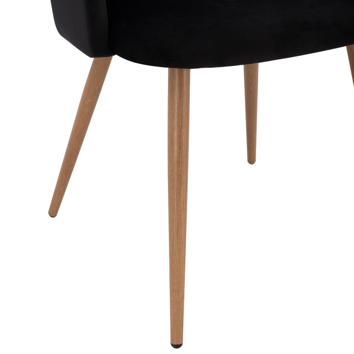 ΠΟΛΥΘΡΟΝΑΚΙ LEAH HM8543.04 ΜΕ ΒΕΛΟΥΔΟ ΜΑΥΡΟ ΚΑΙ ΜΕΤΑΛΛΙΚΑ ΠΟΔΙΑ 53x57x81 εκ. - Image 9