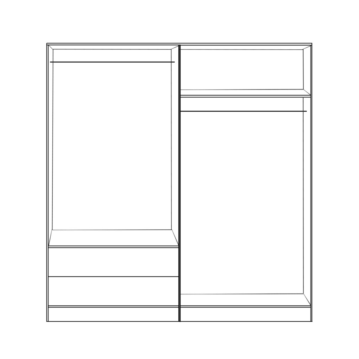 ΣΕΤ 2 ΤΜΧ ΝΤΟΥΛΑΠΑ 4ΦΥΛΛΗ SONAMA 160X42X181 HM11351.02 - Image 3