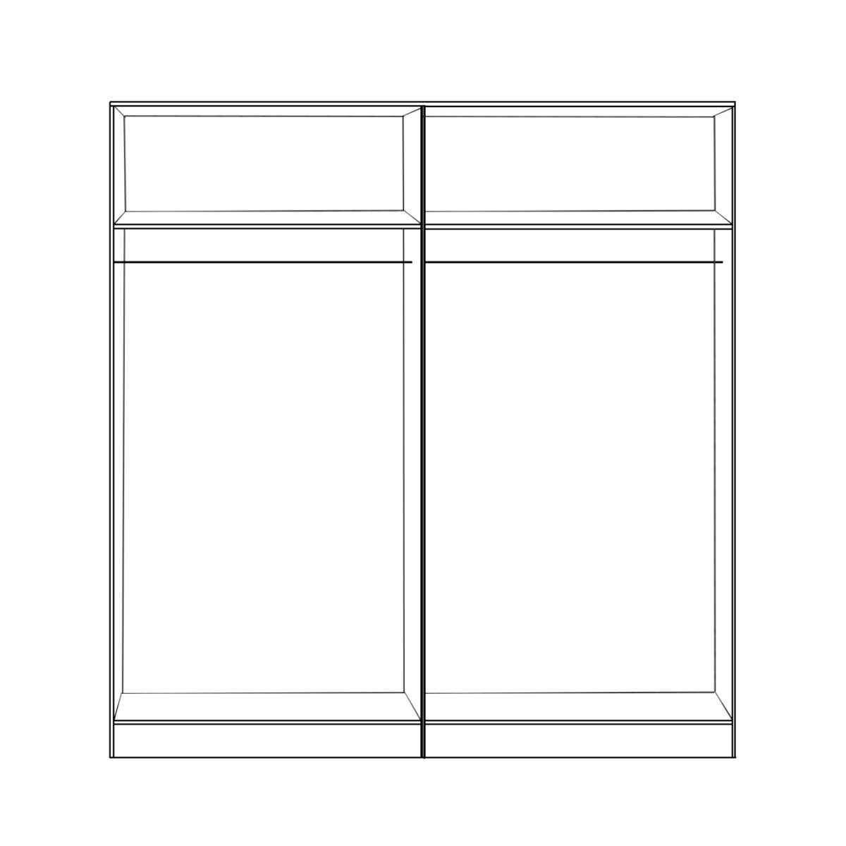ΣΕΤ 2 ΤΜΧ ΝΤΟΥΛΑΠΑ 4ΦΥΛΛΗ ZEBRANO 160X42X181 HM11350.01 - Image 3