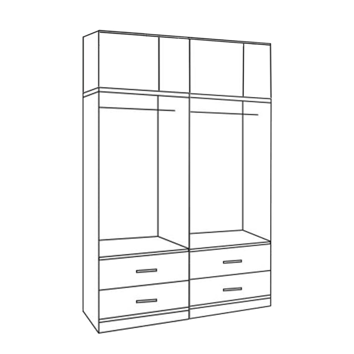 ΣΕΤ 2 ΤΜΧ ΝΤΟΥΛΑΠΑ 4ΦΥΛΛΗ ΜΕ ΠΑΤΑΡΙ ΚΑΙ 4 ΣΥΡΤΑΡΙΑ ZEBRANO 160X42X241 HM11352.01 - Image 3