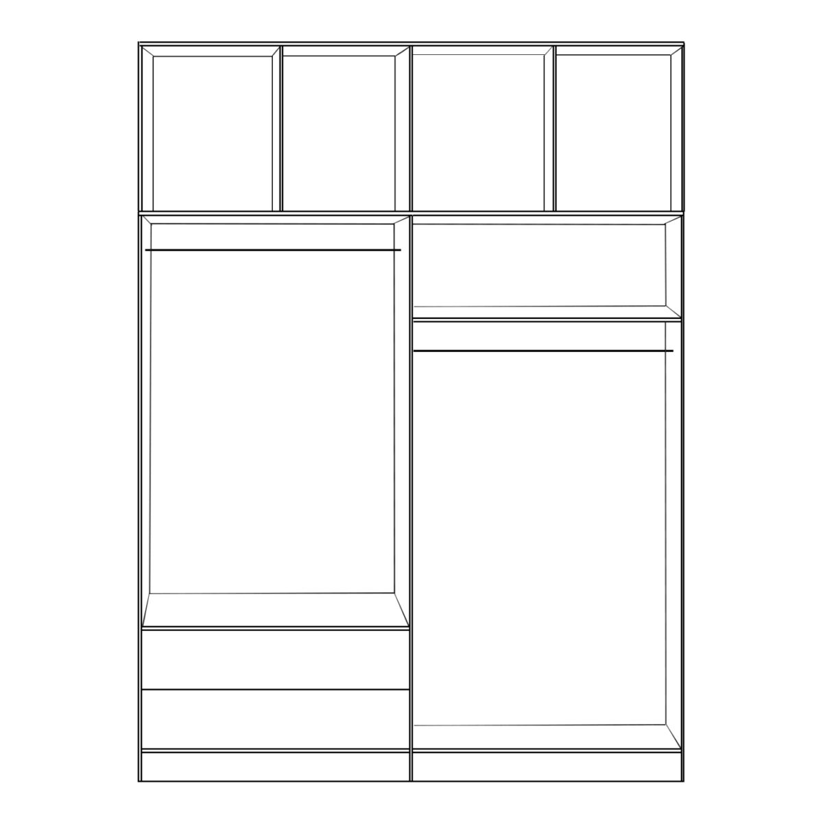 ΣΕΤ 4 ΤΜΧ ΝΤΟΥΠΑΛΑ 4ΦΥΛΛΗ ΜΕ ΠΑΤΑΡΙ ZEBRANO 160X42X241 HM11355.01 - Image 3