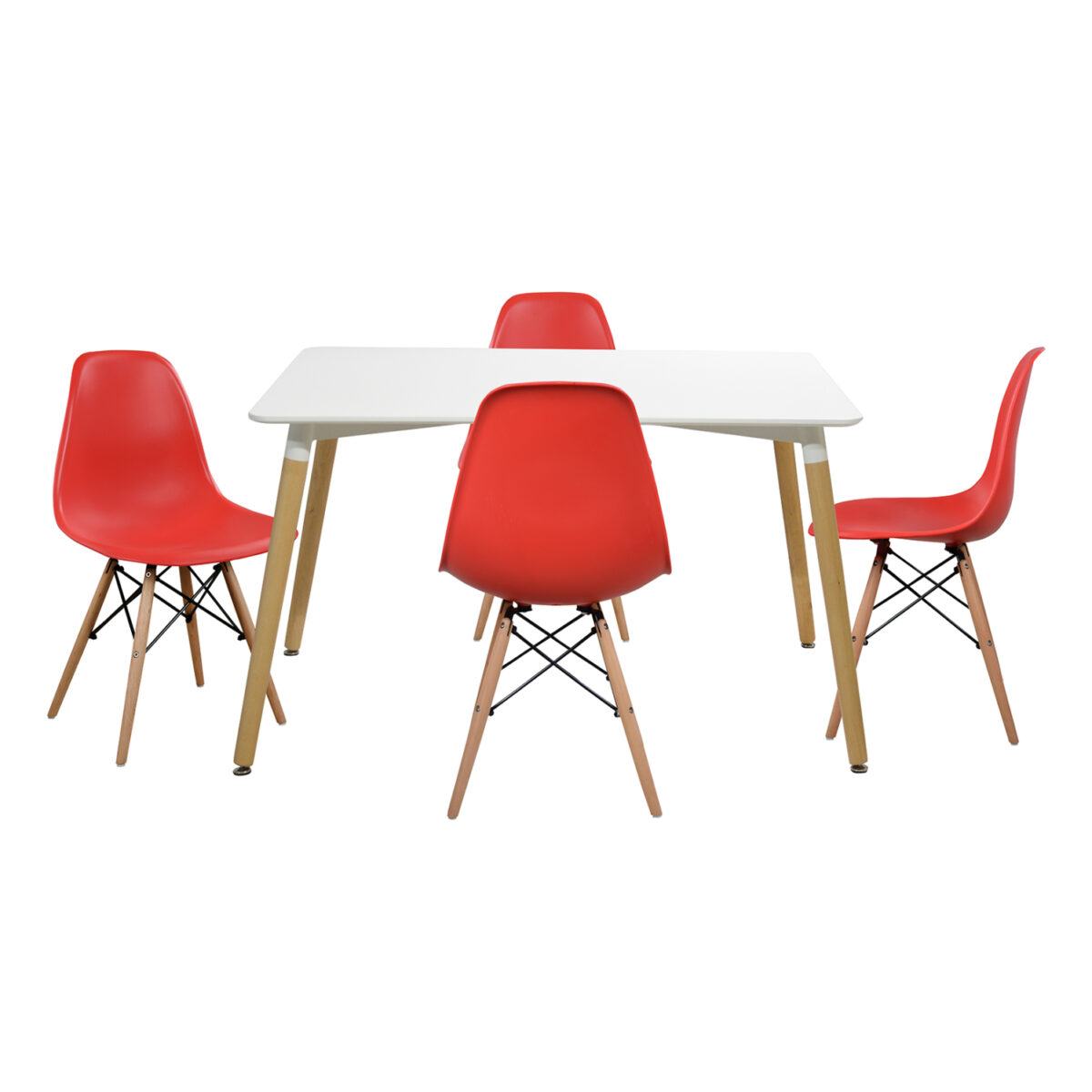 set-trapezaria-5t-trapezi-120x80x73-cm-k-1 ΣΕΤ ΤΡΑΠΕΖΑΡΙΑ 5Τ ΤΡΑΠΕΖΙ MINIMAL 120x80x73 cm-TWIST ΚΟΚΚΙΝ HM10080.04 - Image 2