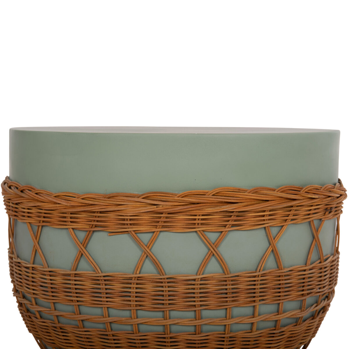 trapezi-salonioy-fb918165-fiber-cement-p-3 ΤΡΑΠΕΖΙ ΣΑΛΟΝΙΟΥ VILHENA HM18165 FIBER CEMENT ΠΡΑΣΙΝΟ-RATTAN ΦΥΣΙΚΟ Φ56x47Υεκ. - Image 4