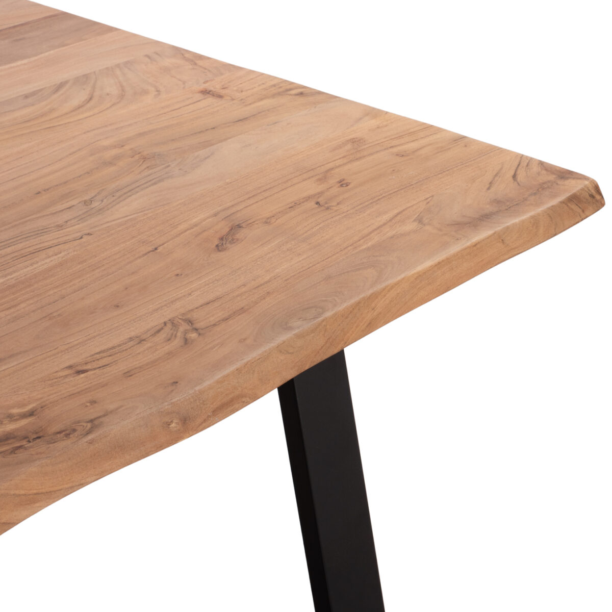 trapezi-trapezarias-slim-fb9850011-masif-3 ΤΡΑΠΕΖΙ ΤΡΑΠΕΖΑΡΙΑΣ SOFIA SLIM HM8500.11 ΜΑΣΙΦ ΞΥΛΟ ΑΚΑΚΙΑΣ 160x90x76Υ εκ. - Image 4