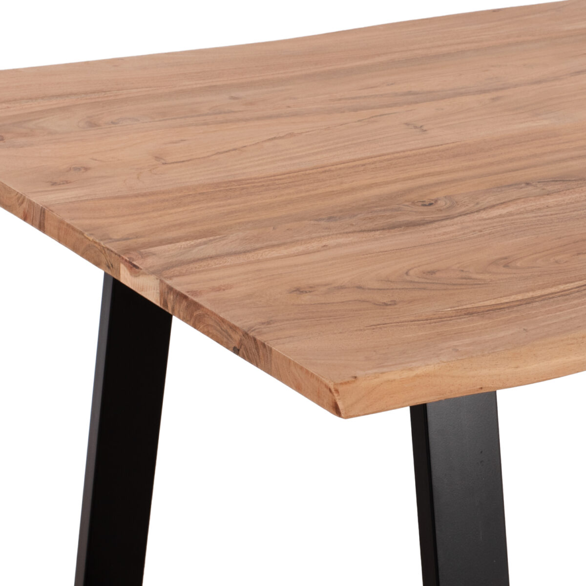trapezi-trapezarias-slim-fb9850011-masif-4 ΤΡΑΠΕΖΙ ΤΡΑΠΕΖΑΡΙΑΣ SOFIA SLIM HM8500.11 ΜΑΣΙΦ ΞΥΛΟ ΑΚΑΚΙΑΣ 160x90x76Υ εκ. - Image 5