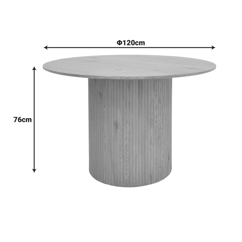 029-000355-4 Τραπέζι Karulo  mdf σε sonoma απόχρωση Φ120x76εκ - Image 5