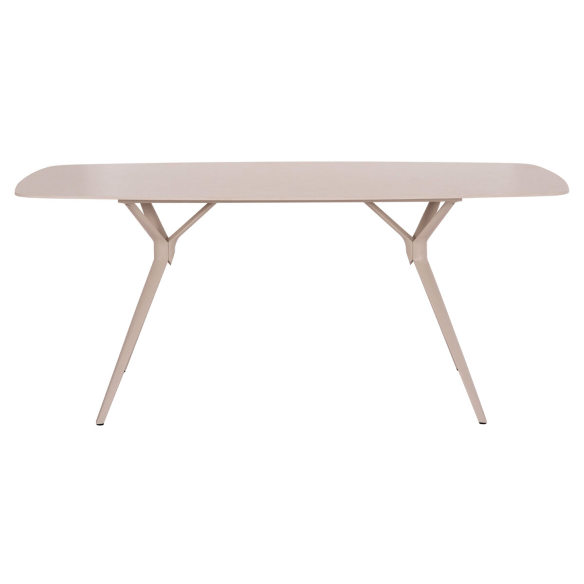 2 ΤΡΑΠΕΖΙ ANTOINE SM6355 ΚΡΕΜ ΑΛΟΥΜΙΝΙΟ & SINTERED STONE TOP 180x90x75Yεκ. - Image 3
