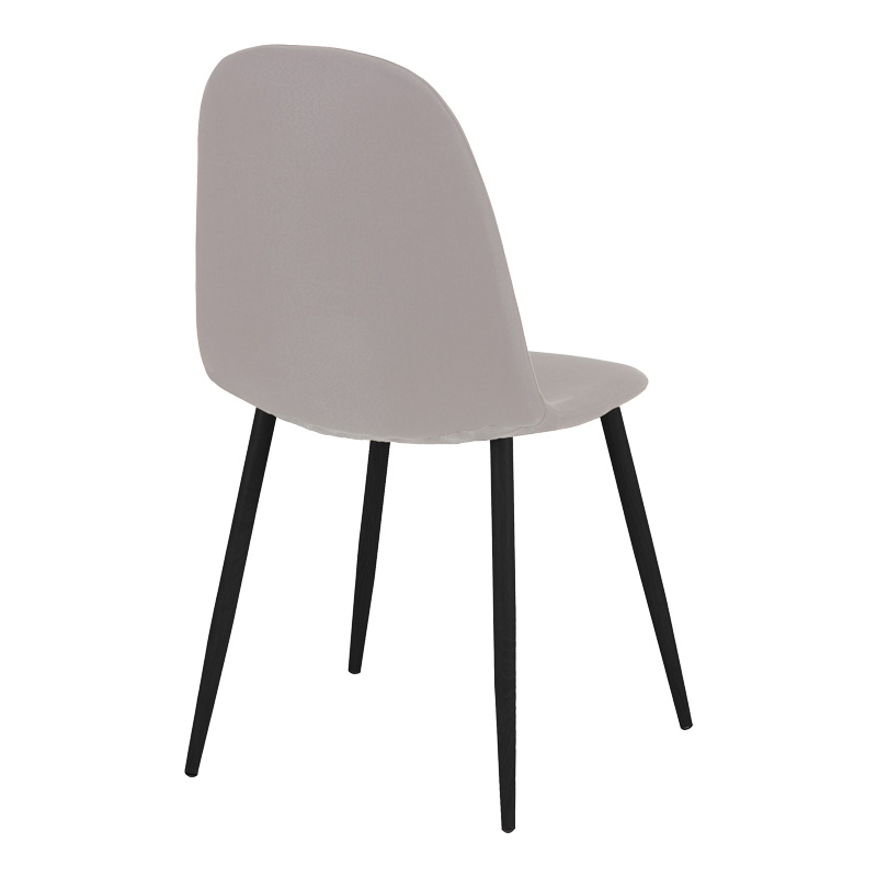 270-000037-1 Καρέκλα Bella  ύφασμα σε γκρι με πόδι μαύρο μέταλλο 43.5x52x89εκ - Image 2
