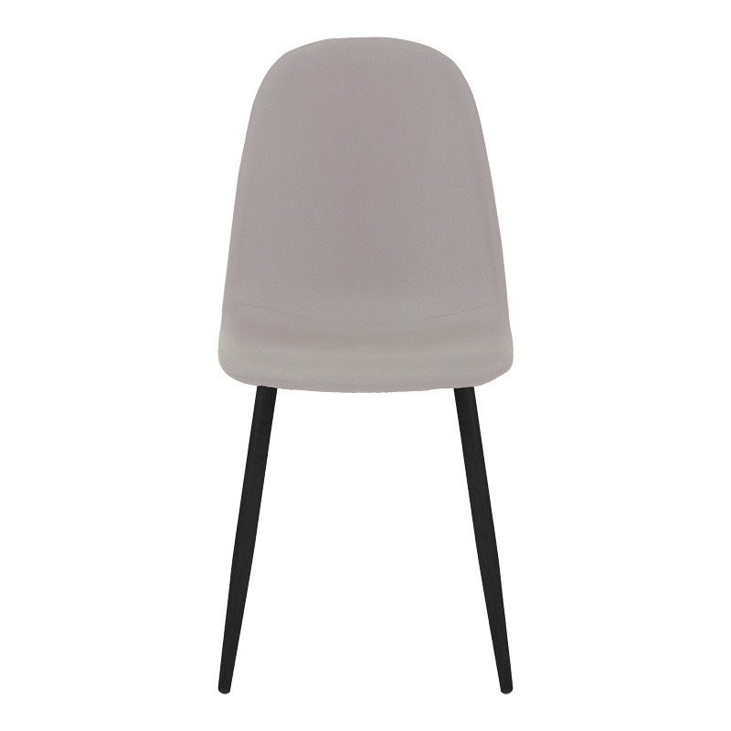 270-000037-3 Καρέκλα Bella  ύφασμα σε γκρι με πόδι μαύρο μέταλλο 43.5x52x89εκ - Image 4