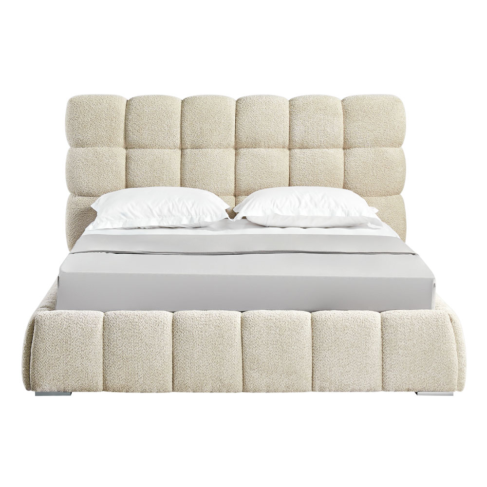 40-0038_100-YevGv_1 PUFFY ΚΡΕΒΑΤΙ (ΓΙΑ ΣΤΡΩΜΑ 160x200cm) BEIGE 228x188x120 - Image 2