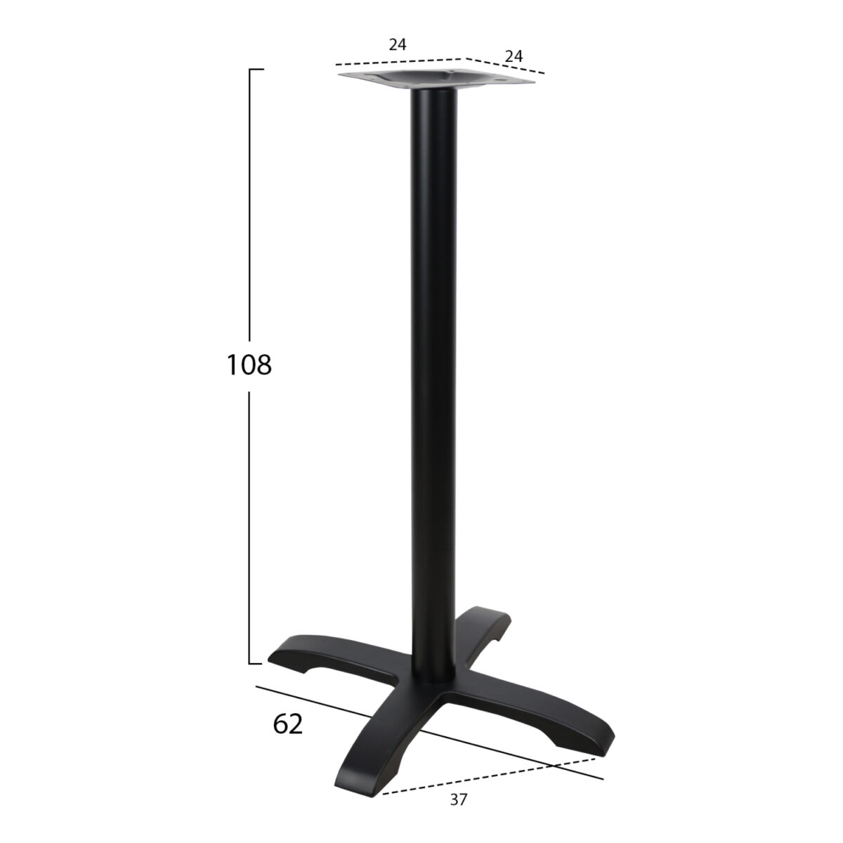 ΒΑΣΗ ΜΑΝΤΕΜΙ ΜΠΑΡ ΜΑΥΡΗ 62Χ62X108εκ. HM417 - Image 2