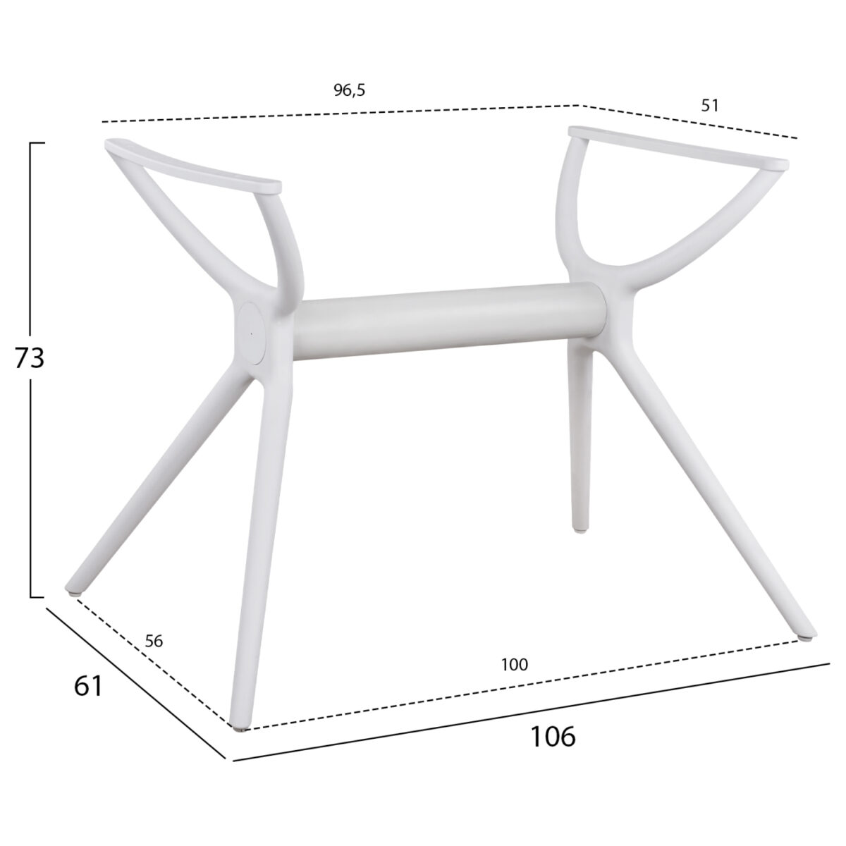 ΒΑΣΗ ΠΟΛΥΠΡΟΠΥΛΕΝΙΟΥ ΛΕΥΚΗ HM463.02 ΓΙΑ ΕΠΙΦΑΝΕΙΑ 120Χ80 - Image 2