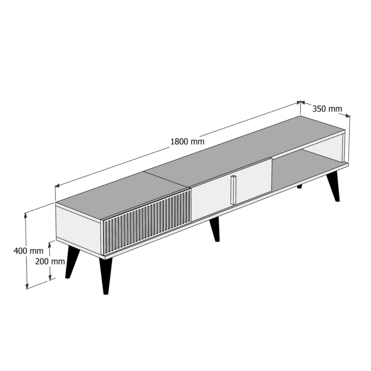 epiplo-tileorasis-fb9951202-melaminis-ka-1 ΕΠΙΠΛΟ ΤΗΛΕΟΡΑΣΗΣ HM9512.02 ΜΕΛΑΜΙΝΗΣ ΚΑΡΥΔΙ ΚΑΙ ΟΨΗ ΜΑΥΡΟΥ ΜΑΡΜΑΡΟΥ 180x35x40Yεκ. - Image 2