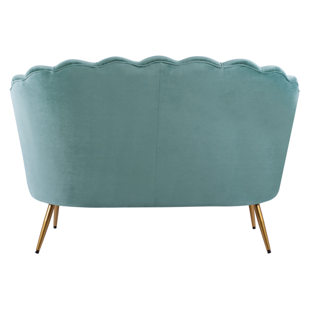 ΚΑΝΑΠΕΣ 2ΘΕΣΙΟΣ COQUILLE HM8627.07 ΑΠΟ ΦΥΣΤΙΚΙ ΒΕΛΟΥΔΟ ΜΕ ΧΡΥΣΑ ΠΟΔΙΑ 130x81x86Υ εκ. - Image 4