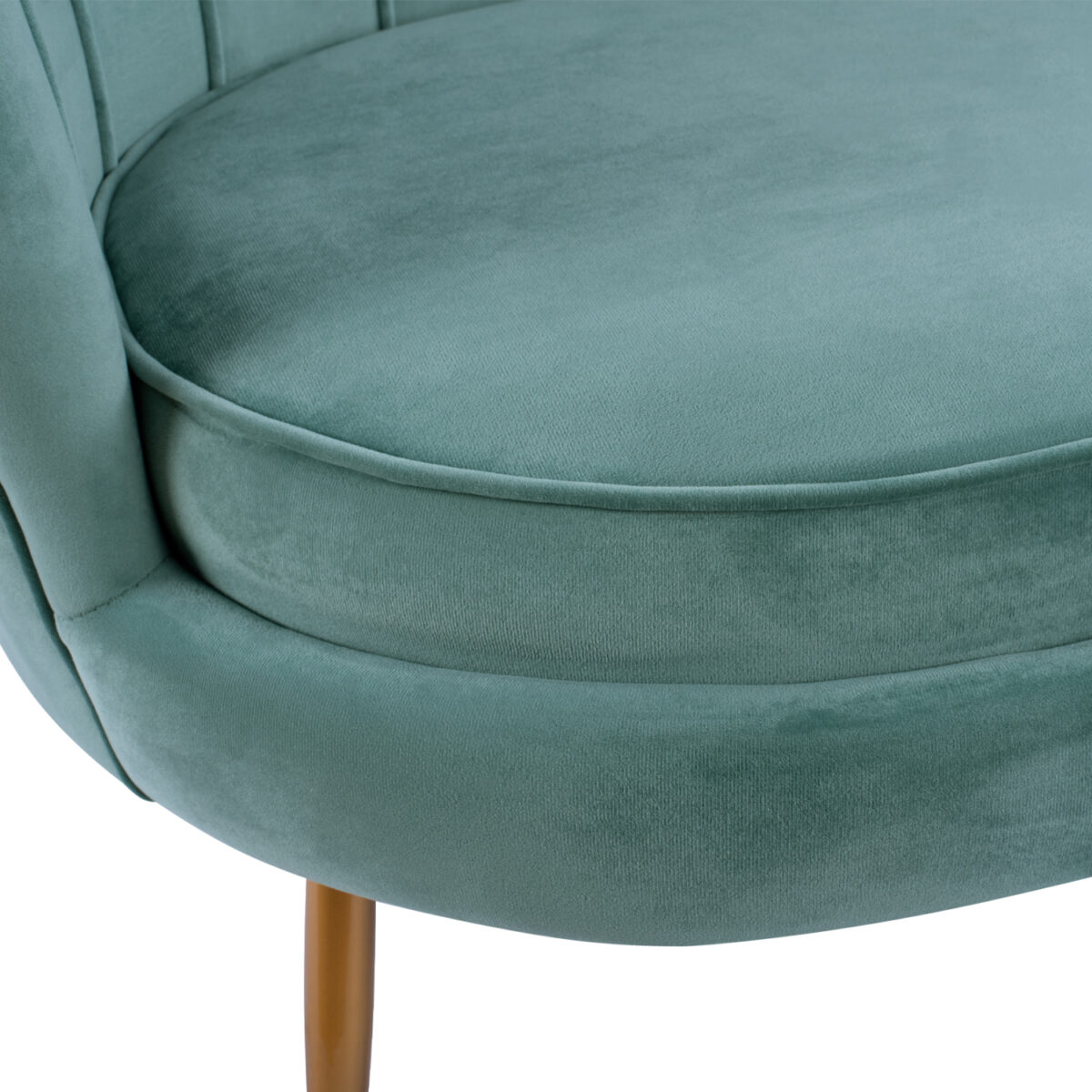 ΚΑΝΑΠΕΣ 2ΘΕΣΙΟΣ COQUILLE HM8627.07 ΑΠΟ ΦΥΣΤΙΚΙ ΒΕΛΟΥΔΟ ΜΕ ΧΡΥΣΑ ΠΟΔΙΑ 130x81x86Υ εκ. - Image 6