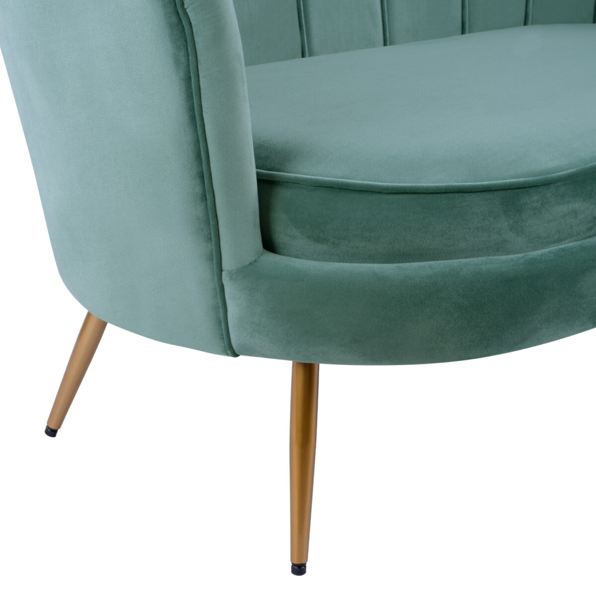 ΚΑΝΑΠΕΣ 2ΘΕΣΙΟΣ COQUILLE HM8627.07 ΑΠΟ ΦΥΣΤΙΚΙ ΒΕΛΟΥΔΟ ΜΕ ΧΡΥΣΑ ΠΟΔΙΑ 130x81x86Υ εκ. - Image 8