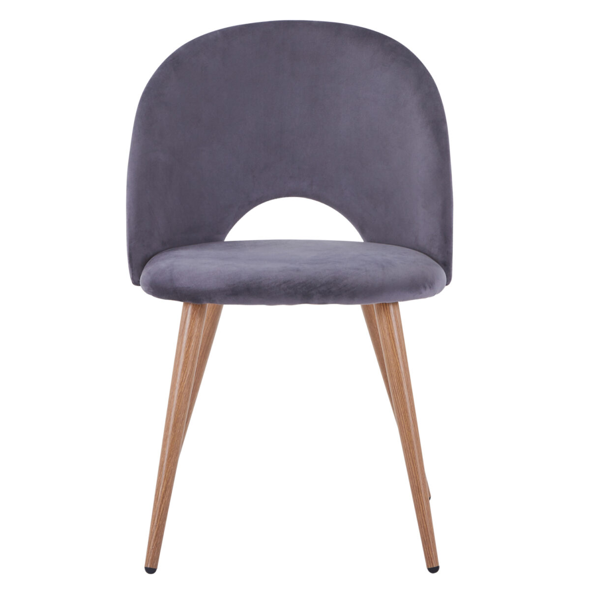 ΚΑΡΕΚΛΑ SADIE ΒΕΛΟΥΔΟ ΓΚΡΙ ΚΑΙ ΜΕΤΑΛΛΙΚΑ ΠΟΔΙΑ HM8544.01 52x49,5x77Υ εκ. - Image 3