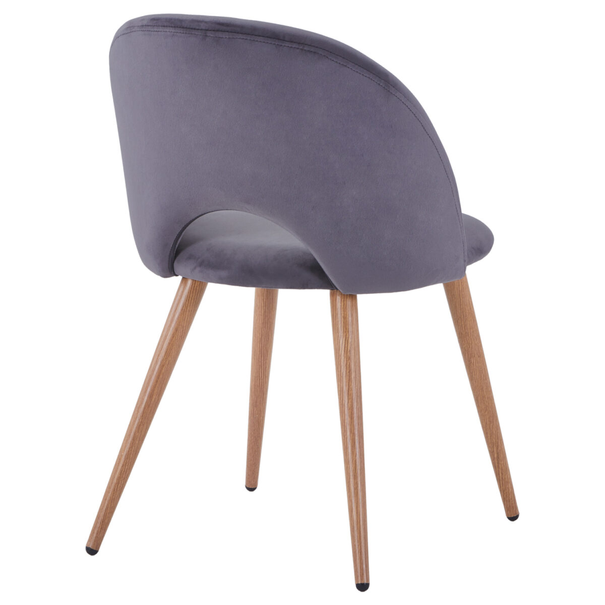 ΚΑΡΕΚΛΑ SADIE ΒΕΛΟΥΔΟ ΓΚΡΙ ΚΑΙ ΜΕΤΑΛΛΙΚΑ ΠΟΔΙΑ HM8544.01 52x49,5x77Υ εκ. - Image 5