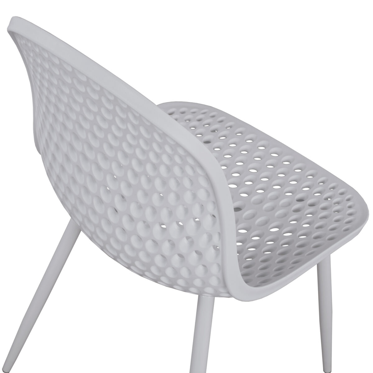 ΚΑΡΕΚΛΑ ΠΟΛΥΠΡΟΠΥΛΕΝΙΟΥ MILANA HM8512.01 ΛΕΥΚΟ ΜΕ ΜΕΤΑΛΛΙΚΑ ΠΟΔΙΑ 45X51X84Υ εκ. - Image 9