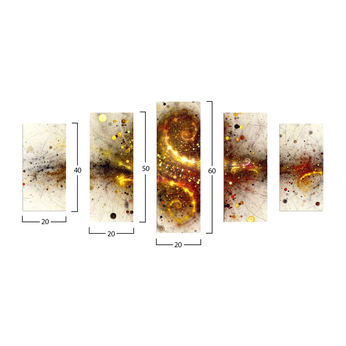 ΠΕΝΤΑΠΤΥΧΟΣ ΠΙΝΑΚΑΣ MDF EXPLOSION HM7206.07 100X60x0,3 εκ. - Image 2