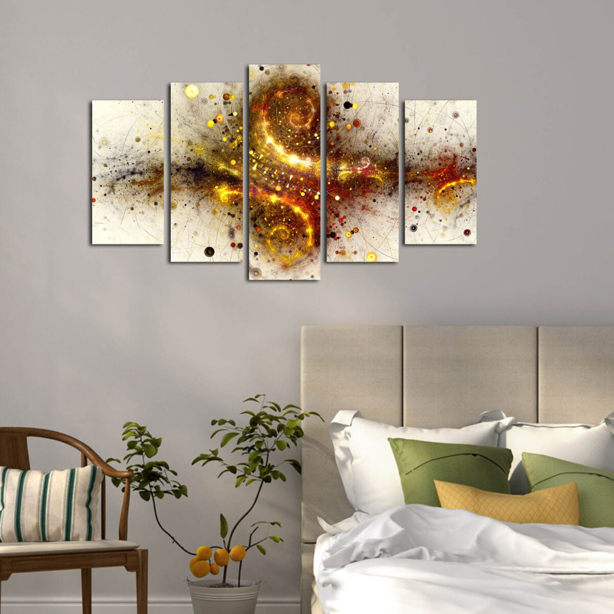 ΠΕΝΤΑΠΤΥΧΟΣ ΠΙΝΑΚΑΣ MDF EXPLOSION HM7206.07 100X60x0,3 εκ. - Image 3