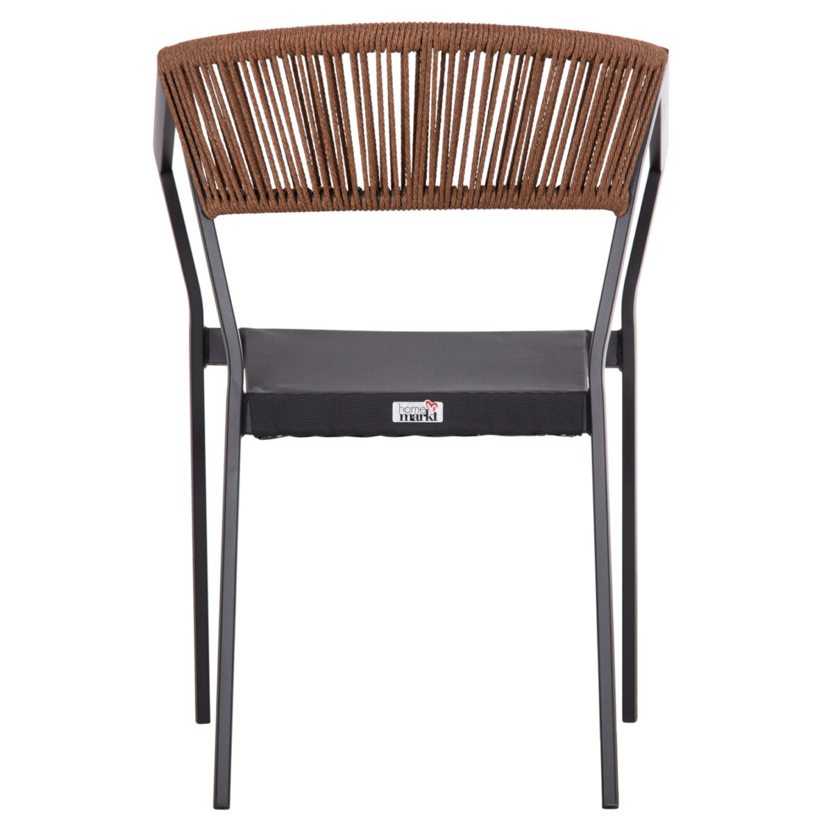 ΠΟΛΥΘΡΟΝΑ ΑΛΟΥΜΙΝΙΟΥ HM5891.01 ΑΝΘΡΑΚΙ ΣΚΕΛΕΤΟΣ&TEXTLINE-ΜΠΕΖ RATTAN 56,5x58x79Υ εκ. - Image 6