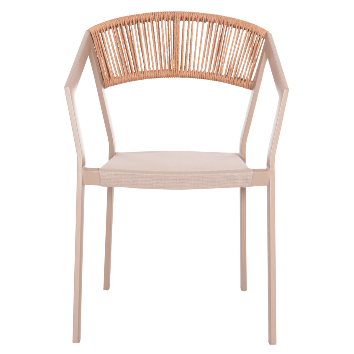 ΠΟΛΥΘΡΟΝΑ ΑΛΟΥΜΙΝΙΟΥ MIRI HM5891.03 ΣΑΜΠΑΝΙΖΕ ΣΚΕΛΕΤΟΣ&TEXTLINE- RATTAN 56x58x80.5Υ εκ. - Image 3