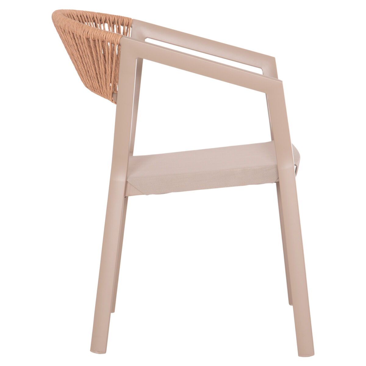 ΠΟΛΥΘΡΟΝΑ ΑΛΟΥΜΙΝΙΟΥ MIRI HM5891.03 ΣΑΜΠΑΝΙΖΕ ΣΚΕΛΕΤΟΣ&TEXTLINE- RATTAN 56x58x80.5Υ εκ. - Image 4