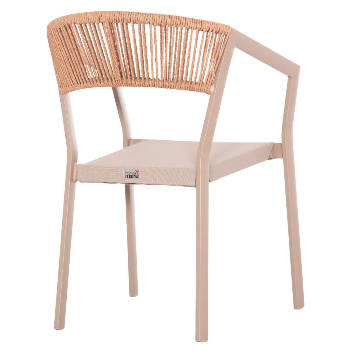 ΠΟΛΥΘΡΟΝΑ ΑΛΟΥΜΙΝΙΟΥ MIRI HM5891.03 ΣΑΜΠΑΝΙΖΕ ΣΚΕΛΕΤΟΣ&TEXTLINE- RATTAN 56x58x80.5Υ εκ. - Image 5